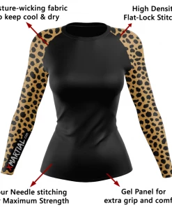 XMARTIAL Rash Guards Cheetah Women’s Rash Guard