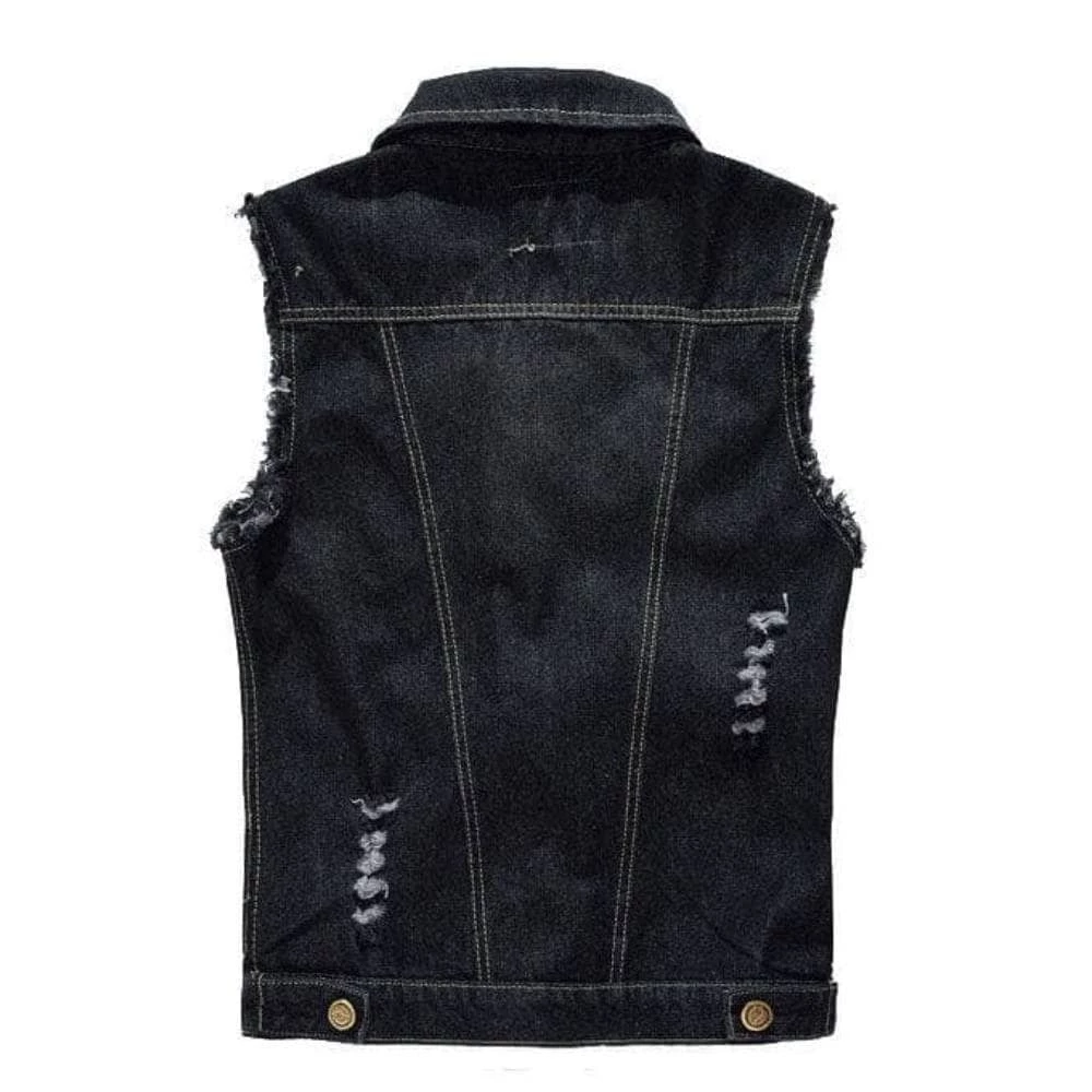 XMARTIAL Classic Black Denim Vest New Arrival 4 XMARTIAL Classic Black Denim Vest New Arrival