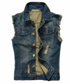 XMARTIAL New Arrival Classic Blue Denim Vest