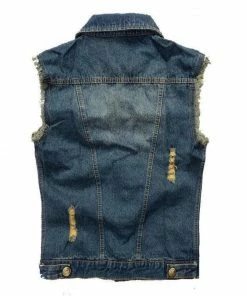 XMARTIAL New Arrival Classic Blue Denim Vest