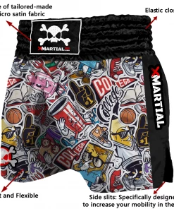 XMARTIAL College Collage Thai Shorts