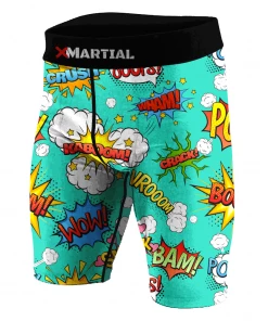 XMARTIAL Comic Power BJJ/MMA Compression Shorts MMA Shorts