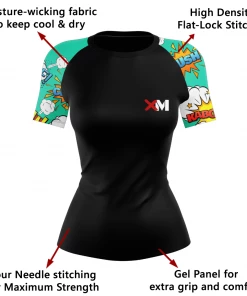 XMARTIAL Rash Guards Comic Power Women's Rash Guard
