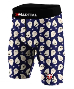 XMARTIAL MMA Shorts Cute Ghost BJJ/MMA Compression Shorts