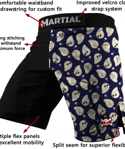 XMARTIAL Cute Ghost BJJ/MMA Shorts