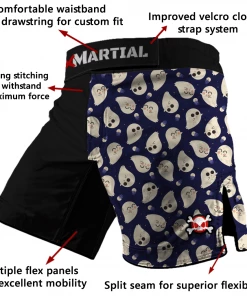 XMARTIAL Cute Ghost Hybrid BJJ/MMA Shorts 10 XMARTIAL Cute Ghost Hybrid BJJ/MMA Shorts