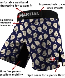 XMARTIAL Cute Ghost Hybrid BJJ/MMA Shorts 11 XMARTIAL Cute Ghost Hybrid BJJ/MMA Shorts