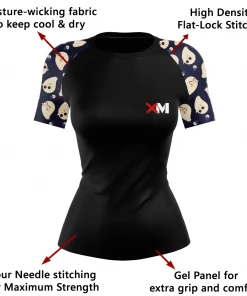 XMARTIAL Cute Ghost Women's Rash Guard