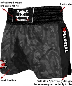XMARTIAL Dark Camo Muay Thai Shorts MMA Shorts