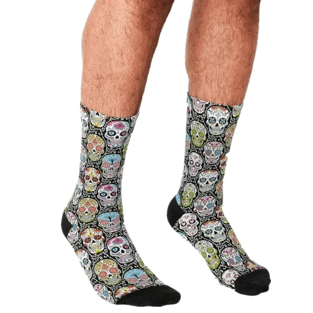 XMARTIAL Day Of The Dead Crew Socks New Arrival 3 XMARTIAL Day Of The Dead Crew Socks New Arrival