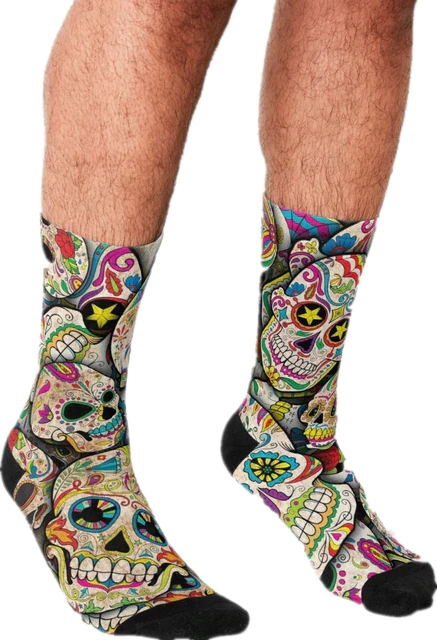 XMARTIAL Day Of The Dead Crew Socks New Arrival 7 XMARTIAL Day Of The Dead Crew Socks New Arrival