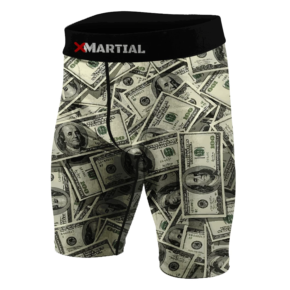 XMARTIAL MMA Shorts Dollar Bills BJJ/MMA Compression Shorts 3 XMARTIAL MMA Shorts Dollar Bills BJJ/MMA Compression Shorts