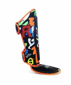 XMARTIAL Black Fighter Kids Muay Thai Shin Guards