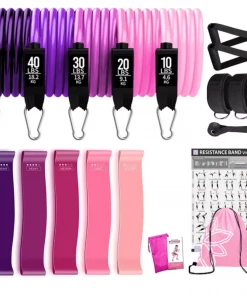 XMARTIAL Training Equipment Fitness Resistance Bands Set Of 5