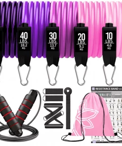 XMARTIAL Training Equipment Fitness Resistance Bands Set Of 5