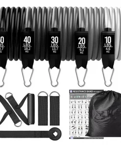 XMARTIAL Training Equipment Fitness Resistance Bands Set Of 5