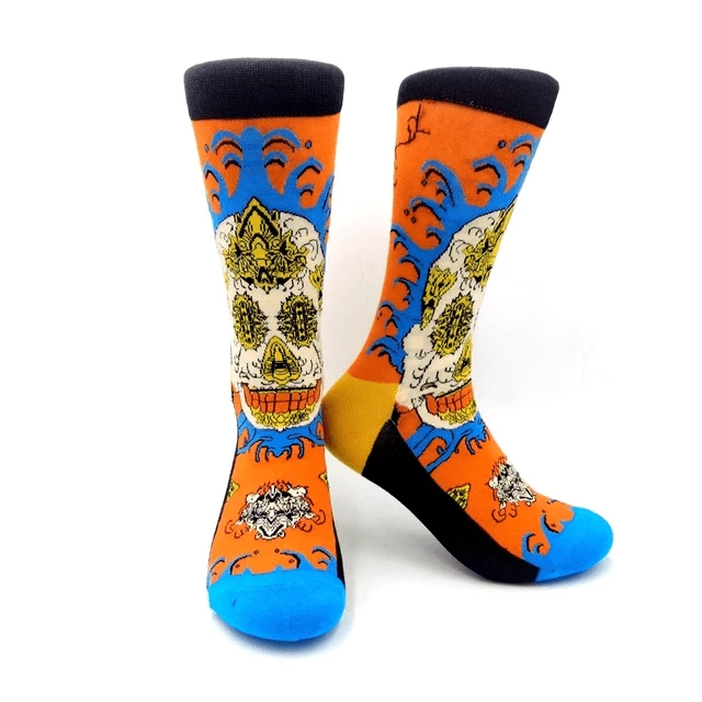 XMARTIAL Streetwear & Athletics Skull Art Crew Socks 4 XMARTIAL Streetwear & Athletics Skull Art Crew Socks
