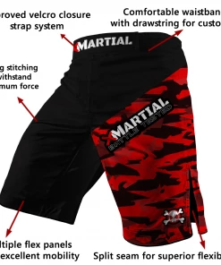 XMARTIAL Geometric Camo BJJ/MMA Shorts