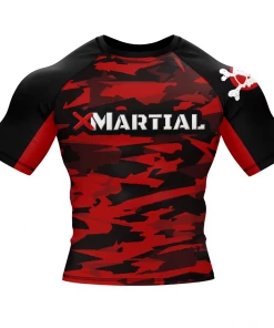 XMARTIAL Rash Guards Geometric Camo Rash Guard