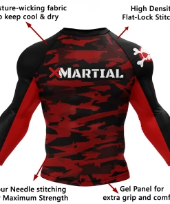 XMARTIAL Rash Guards Geometric Camo Rash Guard
