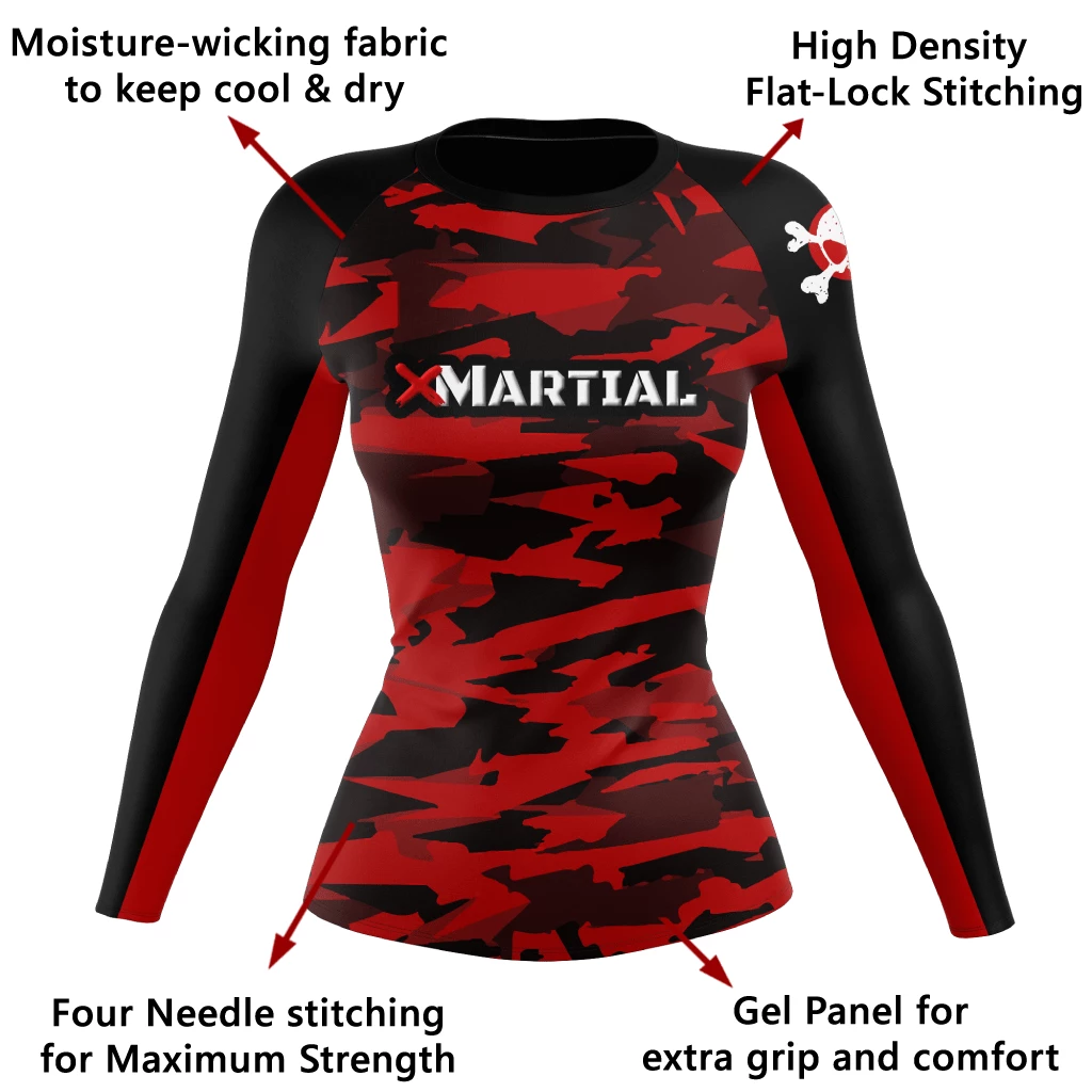 XMARTIAL Geometric Camo Women’s Rash Guard Rash Guards 7 XMARTIAL Geometric Camo Women’s Rash Guard Rash Guards