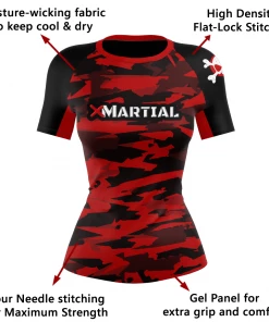 XMARTIAL Geometric Camo Women’s Rash Guard Rash Guards 14 XMARTIAL Geometric Camo Women’s Rash Guard Rash Guards