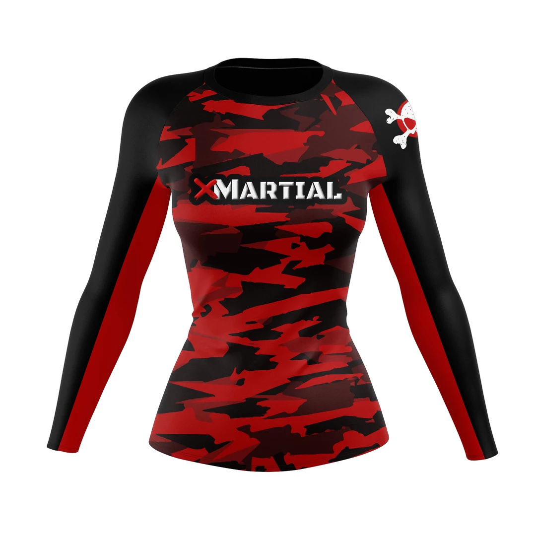 XMARTIAL Geometric Camo Women’s Rash Guard Rash Guards 4 XMARTIAL Geometric Camo Women’s Rash Guard Rash Guards