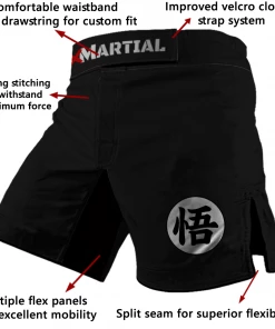 XMARTIAL Goku Black Hybrid BJJ/MMA Shorts 7 XMARTIAL Goku Black Hybrid BJJ/MMA Shorts