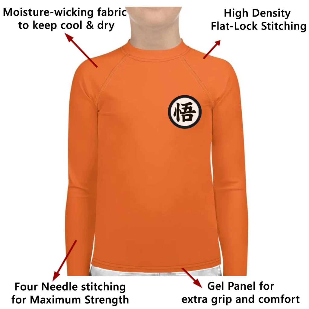 XMARTIAL Goku Kids Rash Guard Rash Guards 10 XMARTIAL Goku Kids Rash Guard Rash Guards