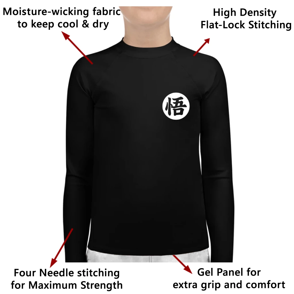 XMARTIAL Goku Kids Rash Guard Rash Guards 9 XMARTIAL Goku Kids Rash Guard Rash Guards