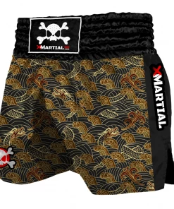 XMARTIAL Gold Dragon Muay Thai Shorts MMA Shorts