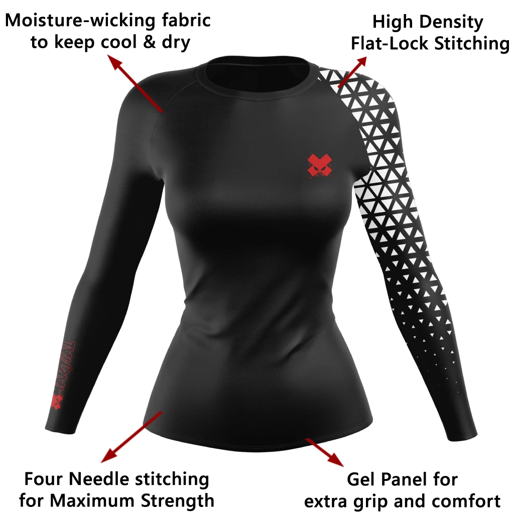 XMARTIAL Rash Guards Grappler Women's Rash Guard 6 XMARTIAL Rash Guards Grappler Women's Rash Guard