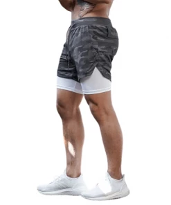 XMARTIAL Less Than $35 Gray Camouflage Limitless Fitness 2-in-1 Shorts
