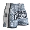 XMARTIAL Gray Drills Muay Thai Shorts MMA Shorts