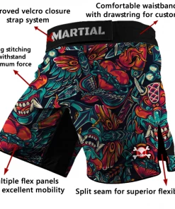 XMARTIAL Heart Of Thorns Hybrid BJJ/MMA Shorts 7 XMARTIAL Heart Of Thorns Hybrid BJJ/MMA Shorts
