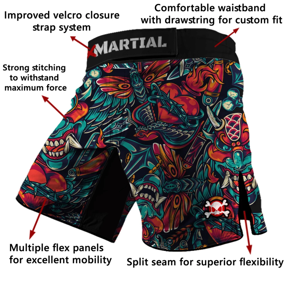 XMARTIAL Heart Of Thorns Hybrid BJJ/MMA Shorts 4 XMARTIAL Heart Of Thorns Hybrid BJJ/MMA Shorts