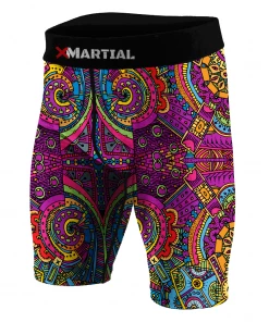 XMARTIAL Aztec BJJ/MMA Compression Shorts MMA Shorts