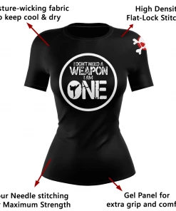 XMARTIAL I Am One Muay Thai Women’s Rash Guard Rash Guards