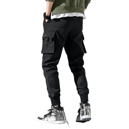 XMARTIAL Streetwear & Athletics Jet Black Cargo Joggers 5 XMARTIAL Streetwear & Athletics Jet Black Cargo Joggers