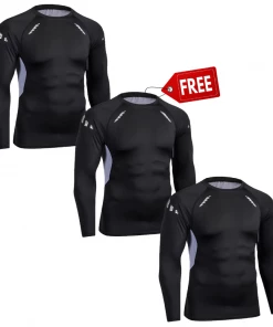 XMARTIAL Jet Black Rash Guard BJJ Gear