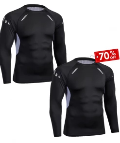 XMARTIAL Jet Black Rash Guard BJJ Gear