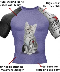 XMARTIAL Lazy Cat Shortsleeve Rash Guard Rash Guards