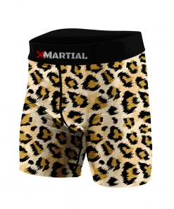 XMARTIAL MMA Shorts Leopard BJJ/MMA Compression Shorts