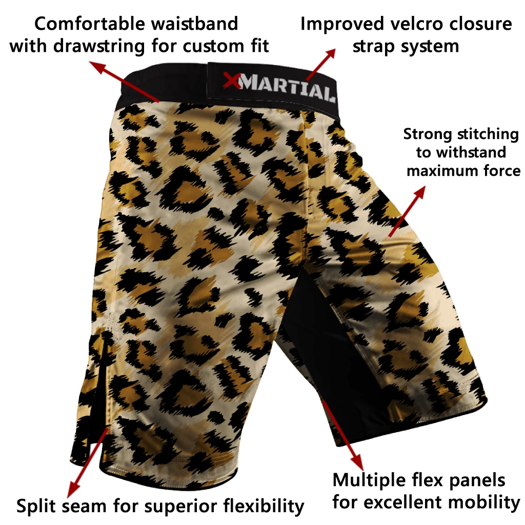 XMARTIAL Leopard BJJ/MMA Shorts 5 XMARTIAL Leopard BJJ/MMA Shorts