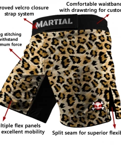XMARTIAL Leopard Hybrid BJJ/MMA Shorts
