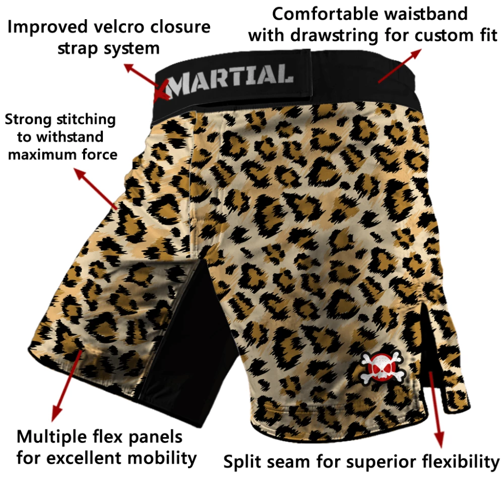 XMARTIAL Leopard Hybrid BJJ/MMA Shorts 4 XMARTIAL Leopard Hybrid BJJ/MMA Shorts
