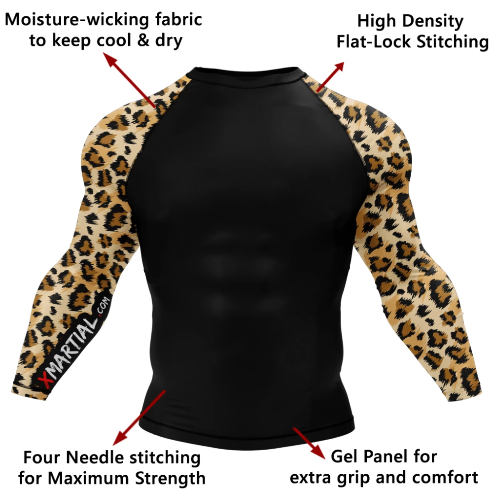 XMARTIAL Leopard Sleeve Rash Guard 6 XMARTIAL Leopard Sleeve Rash Guard