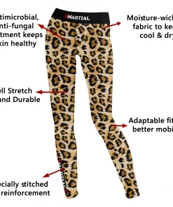 XMARTIAL Leopard Women's Spats Compression Pants