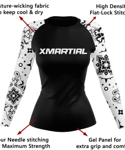 XMARTIAL Rash Guards Mandala Women's Rash Guard 12 XMARTIAL Rash Guards Mandala Women's Rash Guard