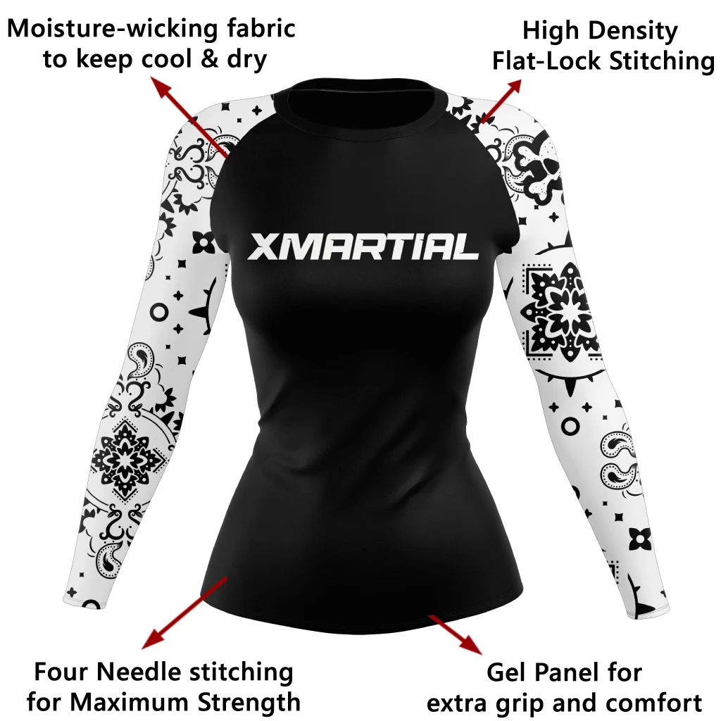 XMARTIAL Rash Guards Mandala Women's Rash Guard 6 XMARTIAL Rash Guards Mandala Women's Rash Guard
